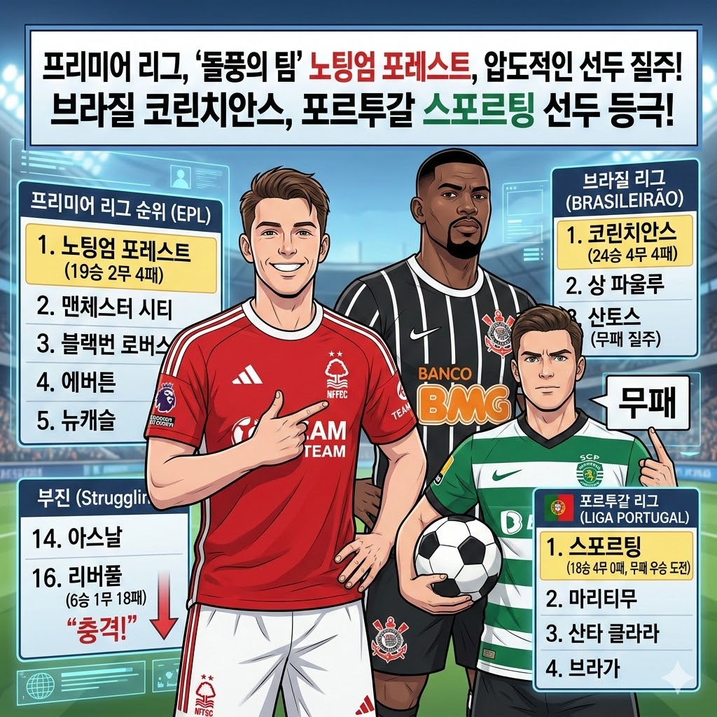 프리미어 리그 노팅엄 포레스트 돌풍 브라질 리그 코